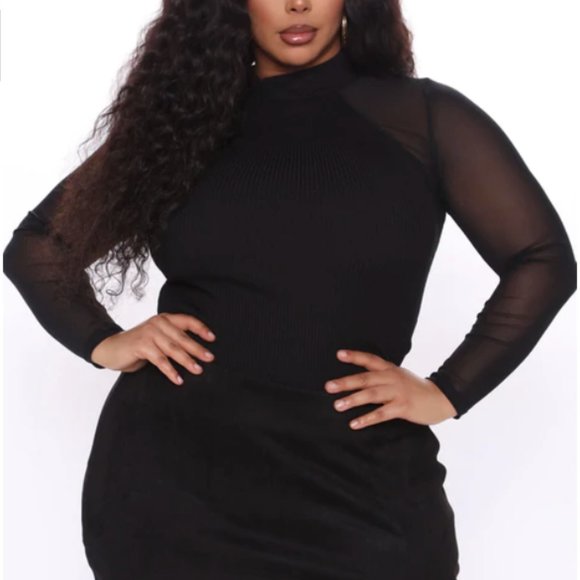 Mock neck mesh shirt - Picture 1 of 3